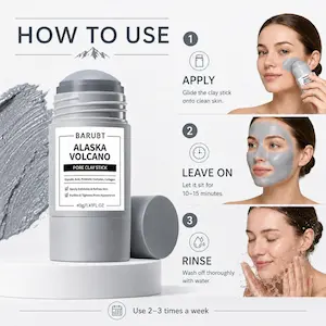 How to use Barubt Alaska Volcano Pore Clay Stick